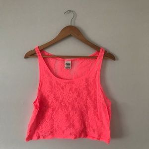 VS Pink neon pink tank size S